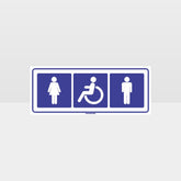 Custom Metal Sign,Male Female Accessible Toilets Sign